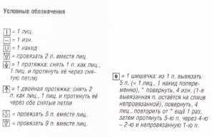 Узор с шишечками - обозначения к схеме