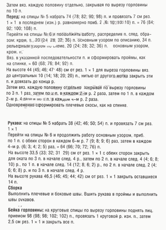 Вязание джемпера 2