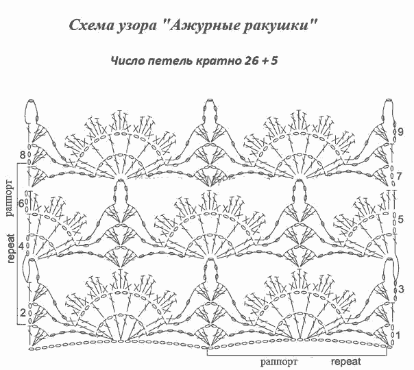 Ажур крючком схема 26