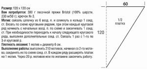Как связать платок крючком - описание