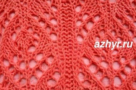 № 71 Ажур — узор спицами — схема № 71 Ажурный узор спицами