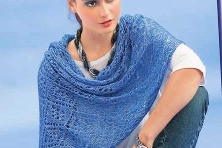 Ажурный шарф спицами фото