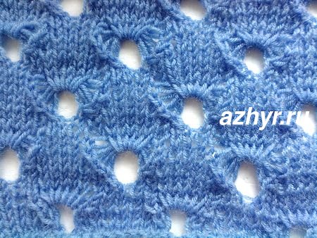 Ажурный узор спицами № 74 Ажурный узор спицами № 74