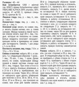 Жакет из толстой пряжи спицами
