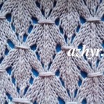 № 75 Узор ажурные листья спицами