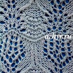 № 83 Волнистые ажурные узоры спицами (2)