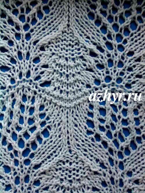 № 83 Волнистые ажурные узоры спицами (2)