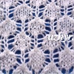 № 105 Ажурный узор для шарфа спицами