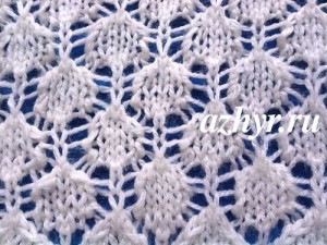 № 105 Ажурный узор для шарфа спицами