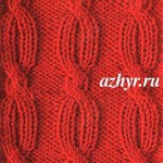 № 4 Узор косы спицами описание и схема