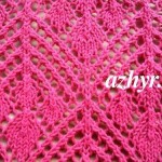 № 86 Ажур сетка спицами с листьями
