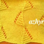 № 92 Простой ажурный узор спицами для начинающих