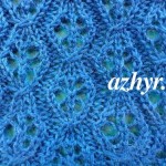 № 95 Узор ажурные ромбики спицами