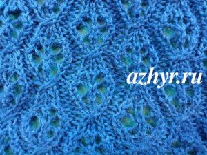 № 95 Узор ажурные ромбики спицами