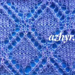 № 117 Ажурные ромбы узор спицами