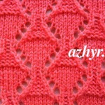 № 118 Узор ажурные ромбы спицами