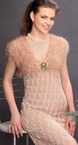 Knitting openwork dress