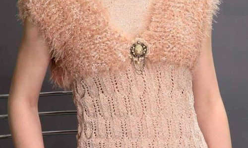 Knitting openwork dress