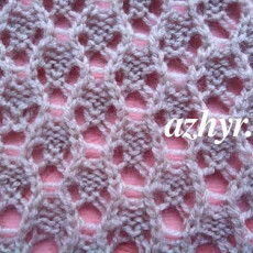 № 119 Несложный ажурный узор спицами с описанием