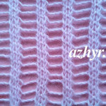 № 121 Ажурный сетчатый узор спицами