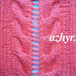 № 123 Коса с ажуром спицами