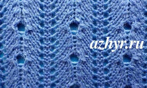 № 127 Вертикальный ажур спицами