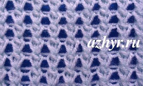 № 130 Узор вытянутые петли спицами