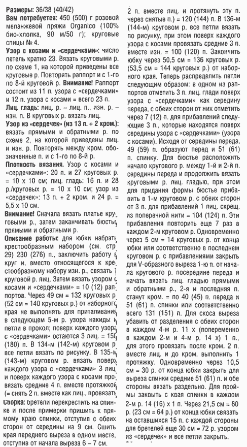 Ажурное летнее платье спицами - описание