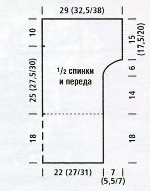 Выкройка женского ажурного джемпера