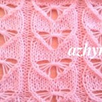 № 134 Ажурный узор бантики спицами