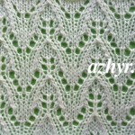 № 138 Схема вязания ажурного узора листья спицами