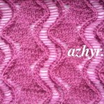 № 139 Ажурный узор зигзаг спицами