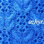 № 142 Ажурный узор с косами спицами