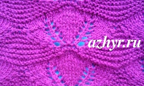 № 154 Крупный ажурный узор с листьями