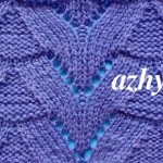 № 155 Вяжем крупный ажурный узор спицами