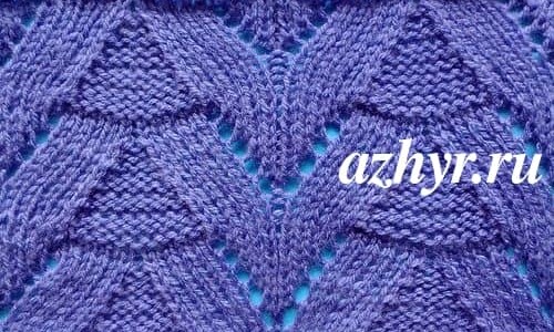 № 155 Вяжем крупный ажурный узор спицами