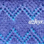 № 162 Вязание спицами - ажурные ромбы