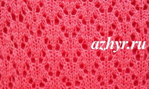 № 165 Ажурный узор для шали спицами