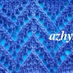 № 166 Вязание спицами узор зигзаг - схема (2)