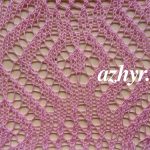 № 169 Узор спицами ромбы ажурные