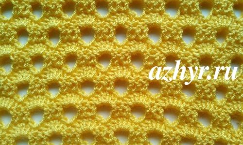Простой ажурный узор крючком - № 38