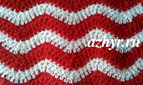 Волнистый узор крючком 35