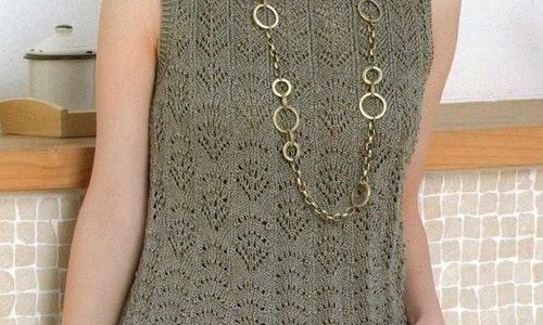 Японская схема вязания летнего топа спицами