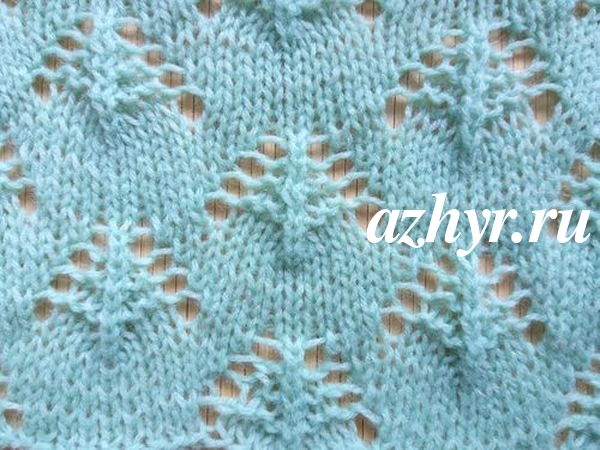 Ажурный узор спицами описание и фото (2)