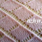 Узор ромбы ажурные спицами