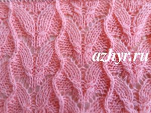 № 197 Японский ажурный узор спицами (1)