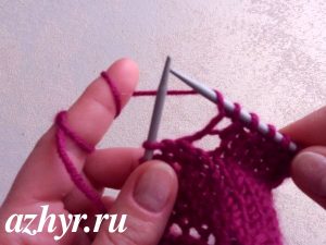 Как вязать прямой накид спицами