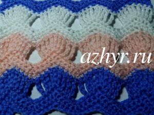 Многоцветній афганский узор крючком