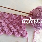 Узор Чешуйки спицами - схема и описание