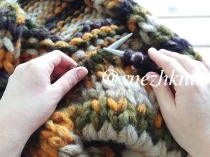 Снуд спицами из толстой пряжи 2